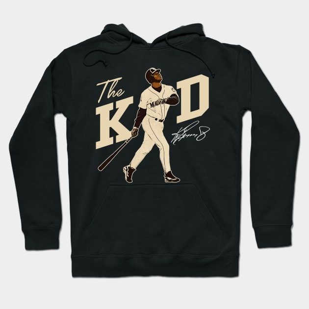 Ken Griffey Jr The Kid Basketball Legend Signature Vintage Retro 80s 90s Bootleg Rap Style Hoodie by CarDE